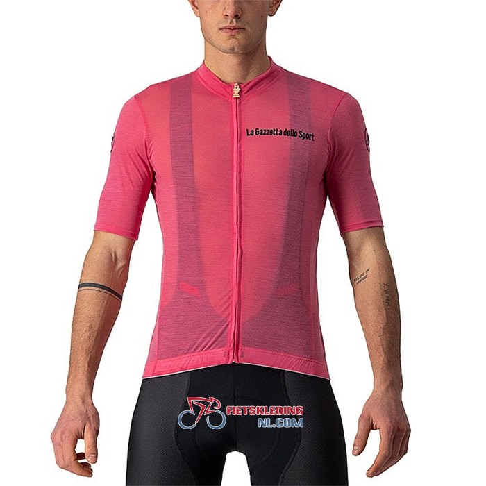 Giro d'Italia Fietsshirt Met Korte Mouwen en Korte Koersbroek 2021 Roze